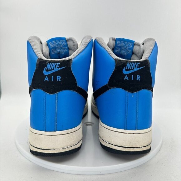 Nike Air Force 1 High Men Size 11.5 315121-406 Blue Court Crackle Grey Shoes - Picture 6 of 14